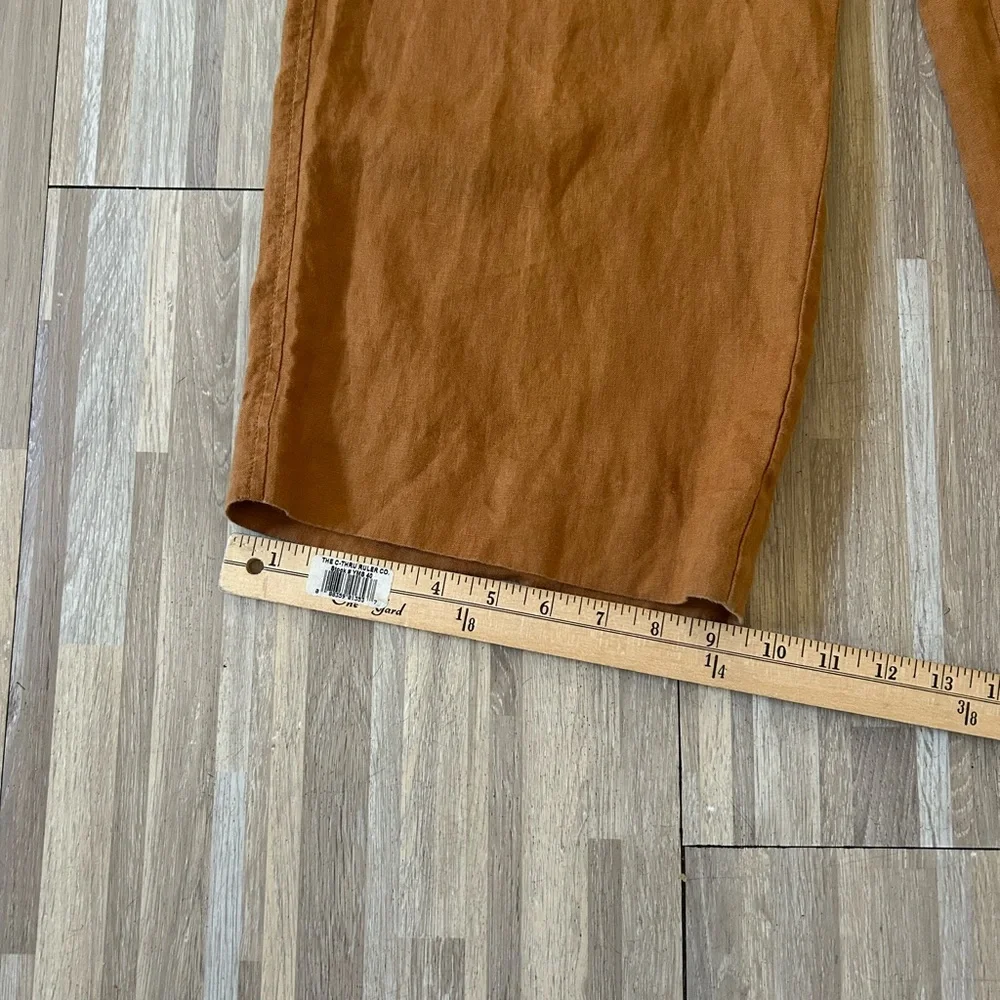 Everlane The Linen Way-high Drape Pant in Caramel Size 4 100% linen